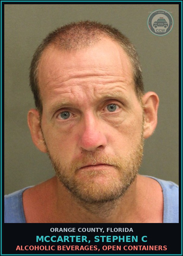 Booking mugshot of MCCARTER, STEPHEN C in Orange County