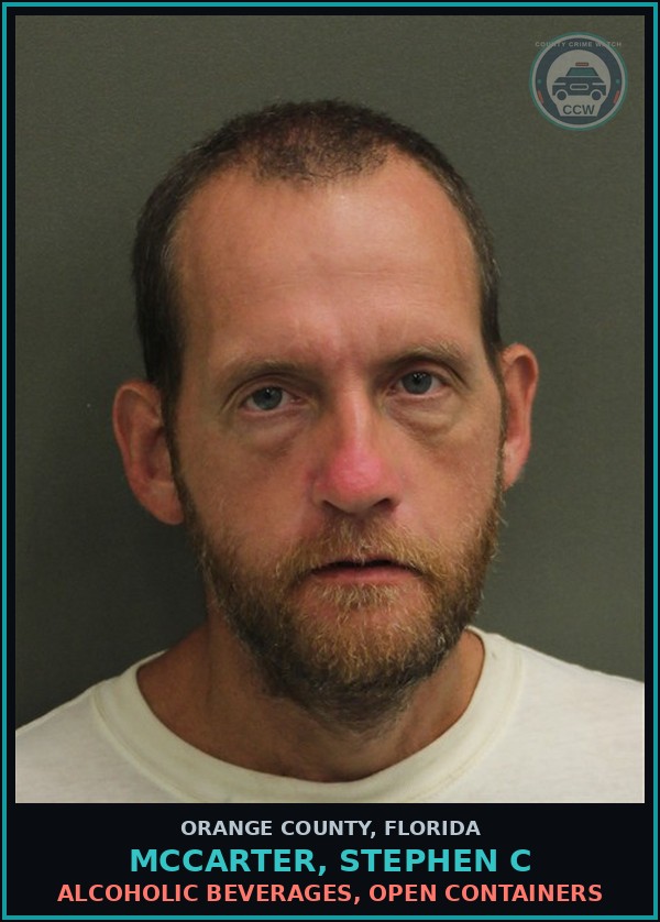 Booking mugshot of MCCARTER, STEPHEN C in Orange County