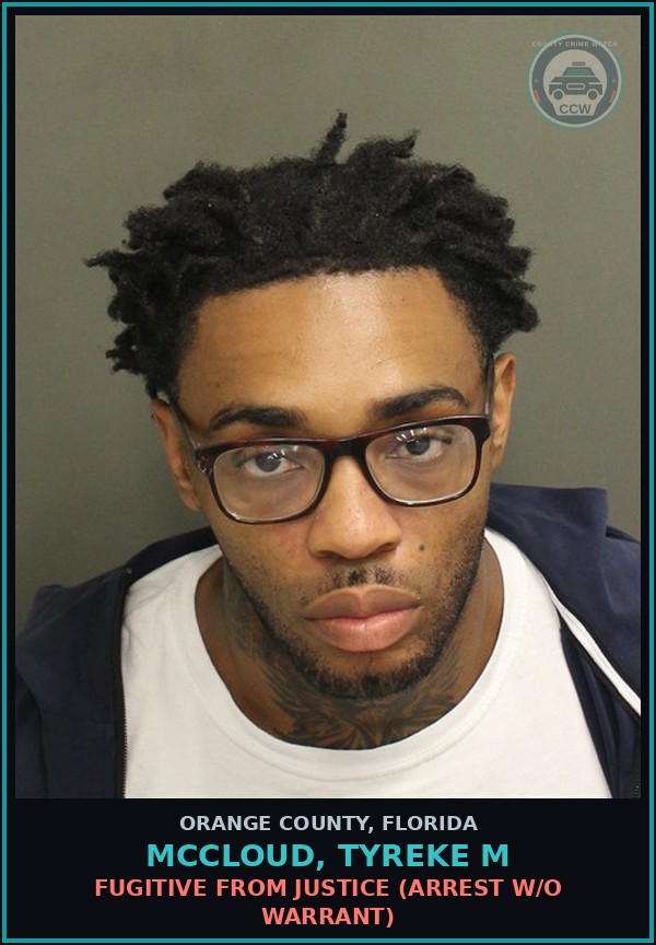Booking mugshot of MCCLOUD, TYREKE M in Orange County