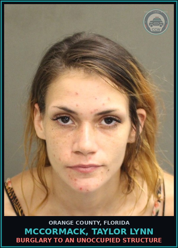 Booking mugshot of MCCORMACK, TAYLOR LYNN in Orange County