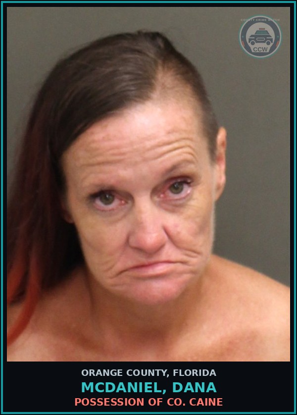 Booking mugshot of MCDANIEL, DANA in Orange County