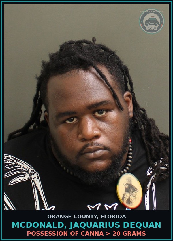 Booking mugshot of MCDONALD, JAQUARIUS DEQUAN in Orange County