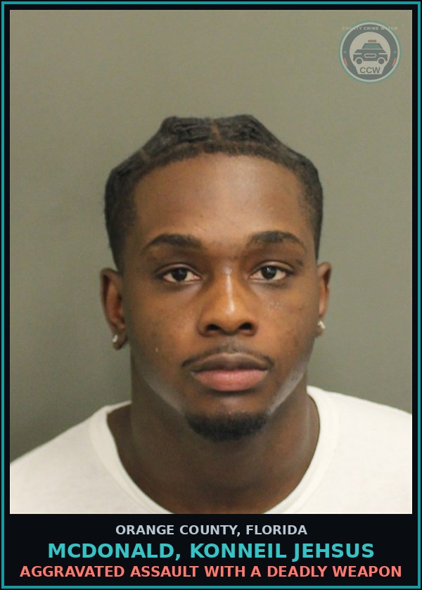 Booking mugshot of MCDONALD, KONNEIL JEHSUS in Orange County