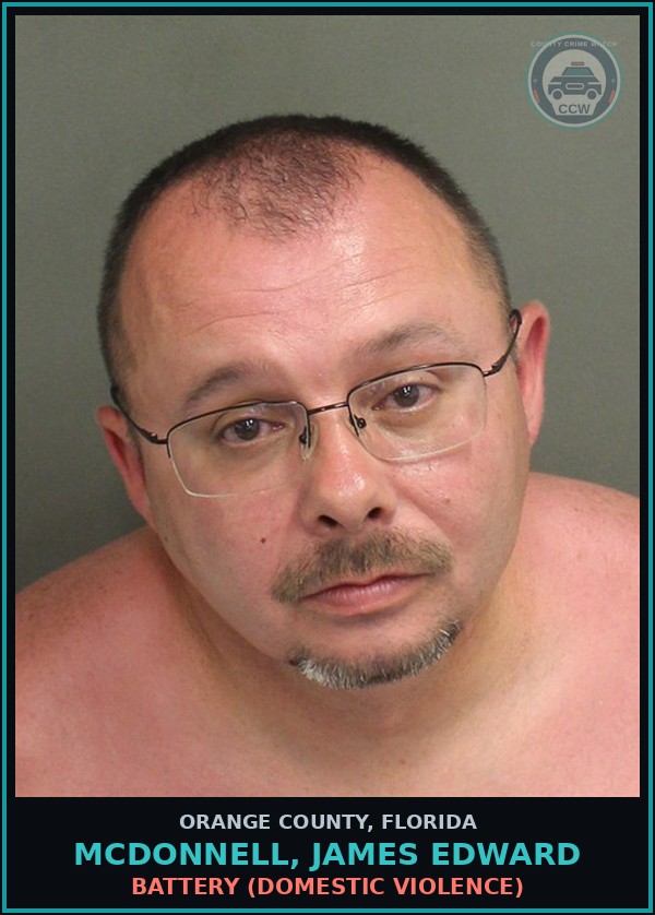 Booking mugshot of MCDONNELL, JAMES EDWARD in Orange County