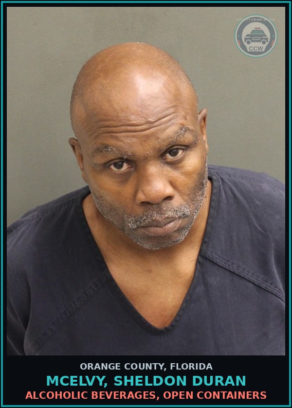 Booking mugshot of MCELVY, SHELDON DURAN in Orange County
