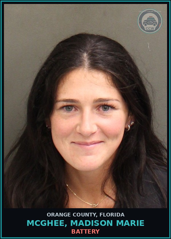 Booking mugshot of MCGHEE, MADISON MARIE in Orange County