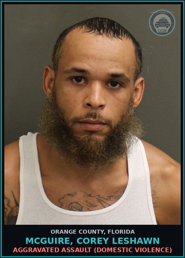 Booking mugshot of MCGUIRE, COREY LESHAWN in Orange County