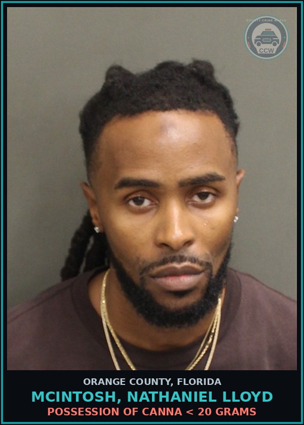 Booking mugshot of MCINTOSH, NATHANIEL LLOYD in Orange County