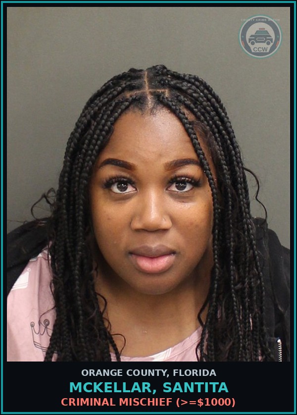Booking mugshot of MCKELLAR, SANTITA in Orange County