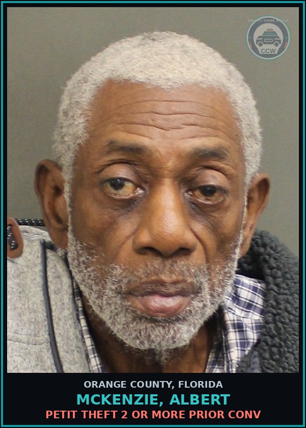 Booking mugshot of MCKENZIE, ALBERT in Orange County