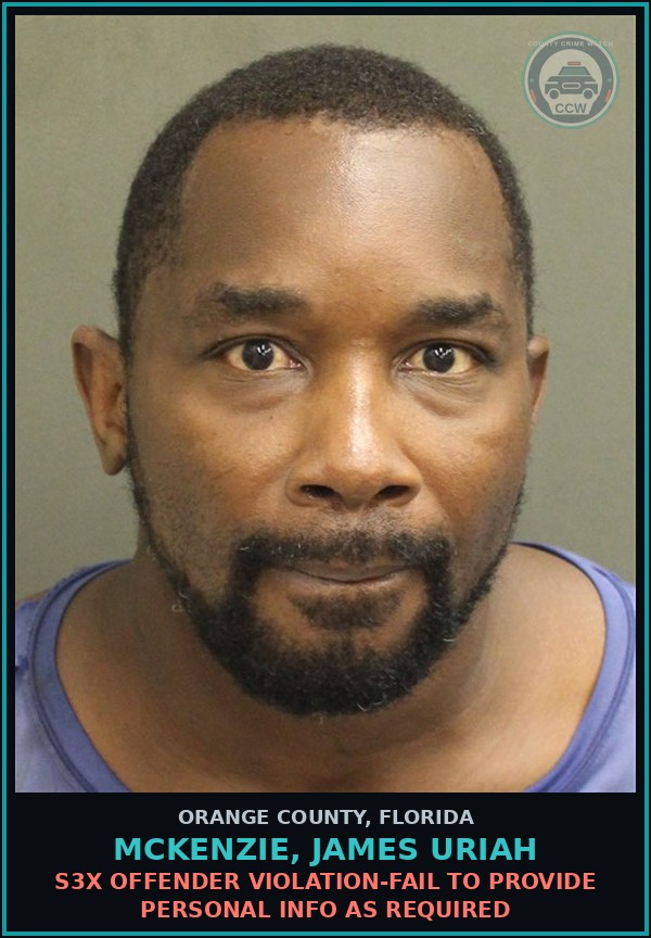 Booking mugshot of MCKENZIE, JAMES URIAH in Orange County
