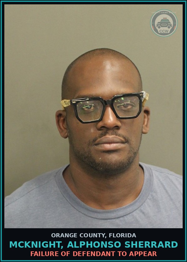 Booking mugshot of MCKNIGHT, ALPHONSO SHERRARD in Orange County