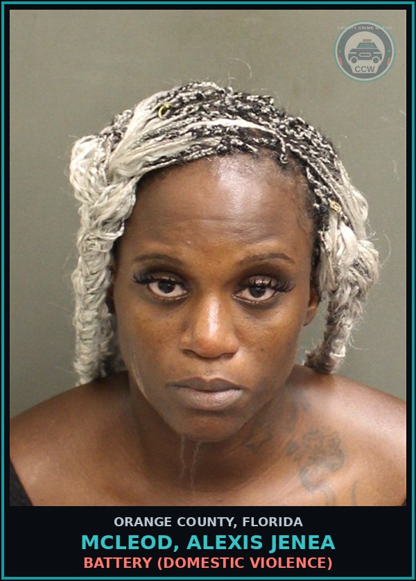 Booking mugshot of MCLEOD, ALEXIS JENEA in Orange County