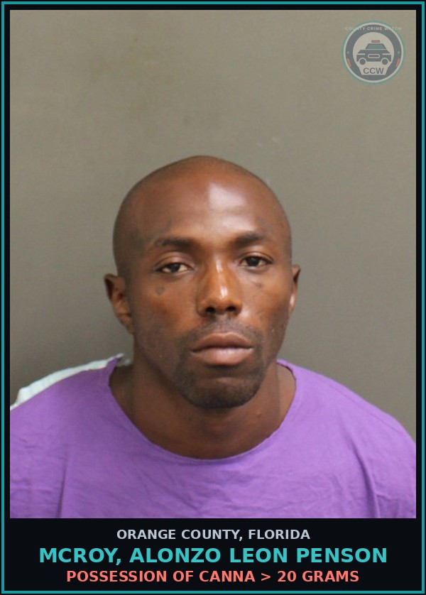 Booking mugshot of MCROY, ALONZO LEON PENSON in Orange County