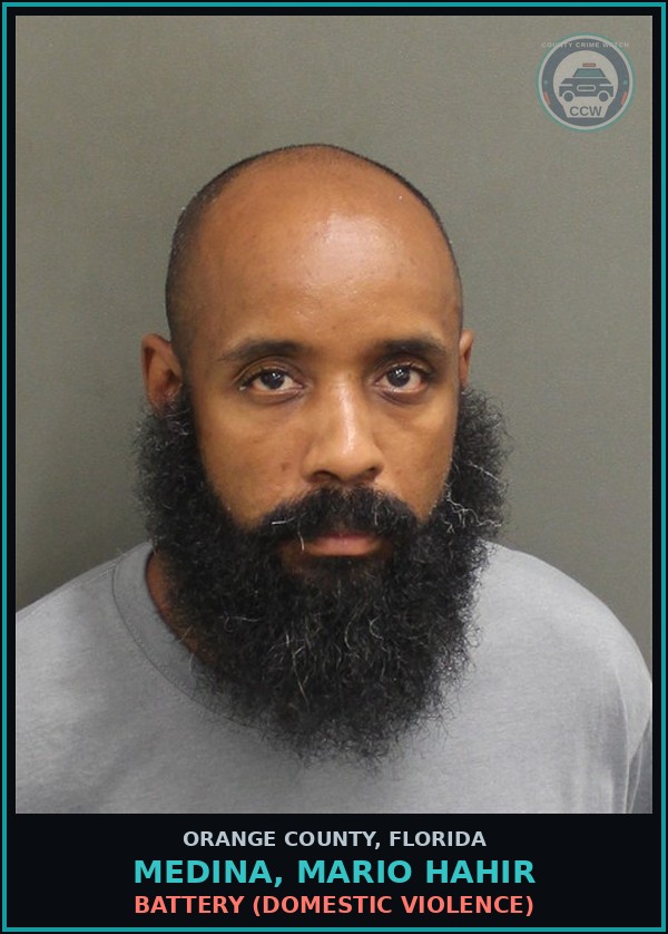 Booking mugshot of MEDINA, MARIO HAHIR in Orange County