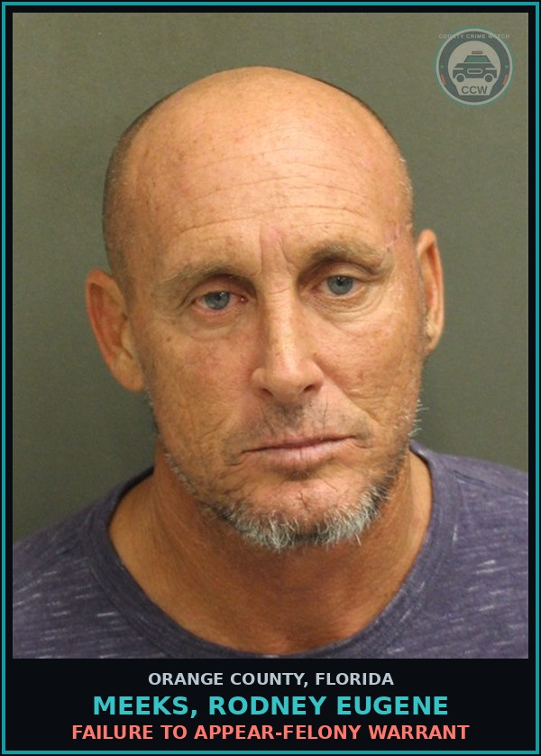 Booking mugshot of MEEKS, RODNEY EUGENE in Orange County