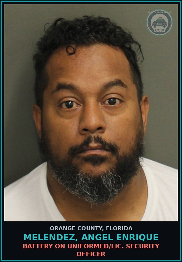 Booking mugshot of MELENDEZ, ANGEL ENRIQUE in Orange County