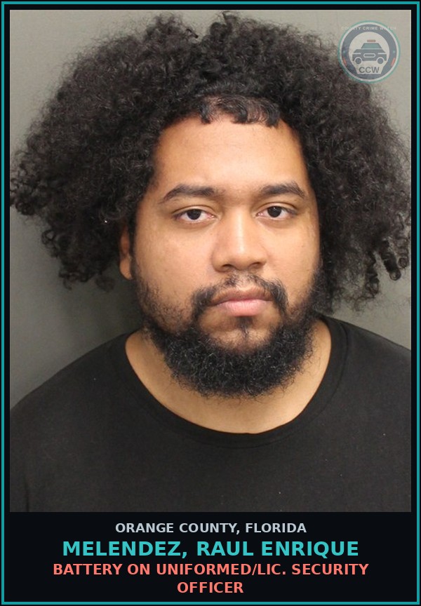 Booking mugshot of MELENDEZ, RAUL ENRIQUE in Orange County