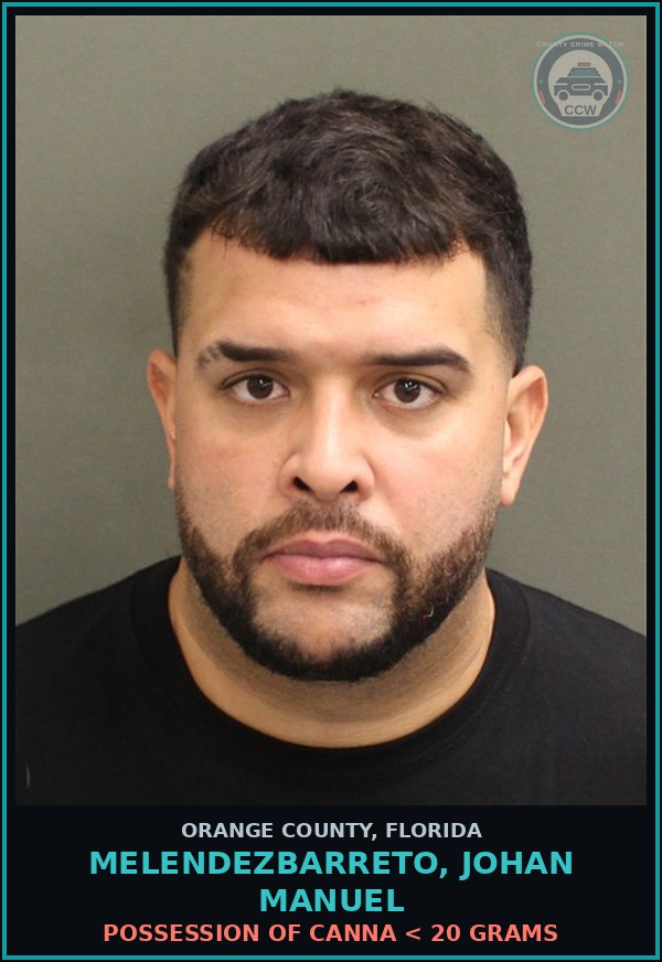 Booking mugshot of MELENDEZBARRETO, JOHAN MANUEL in Orange County