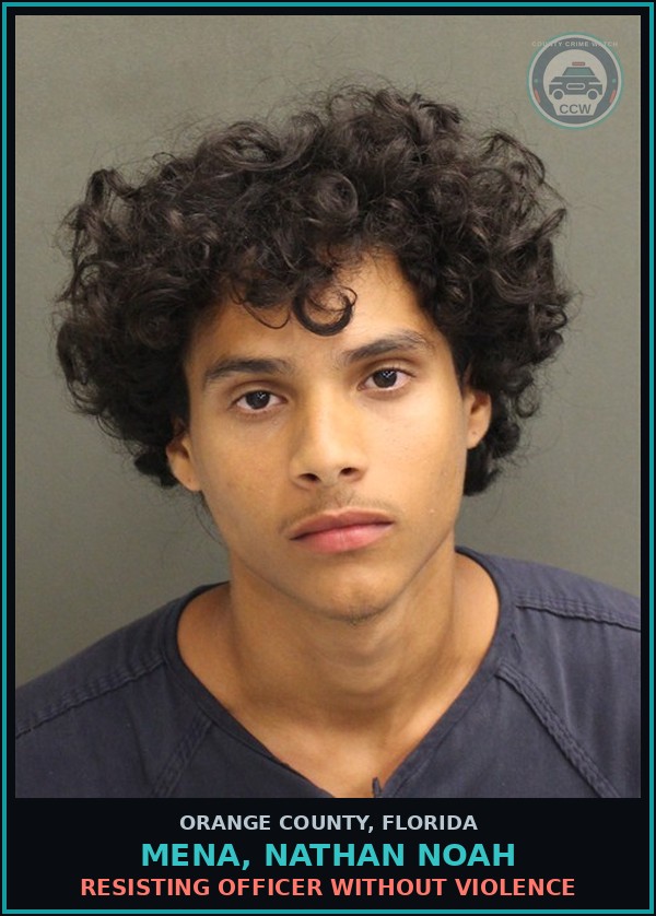 Booking mugshot of MENA, NATHAN NOAH in Orange County