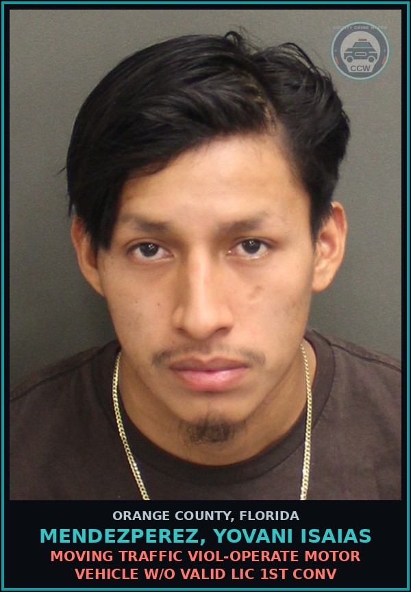 Booking mugshot of MENDEZPEREZ, YOVANI ISAIAS in Orange County