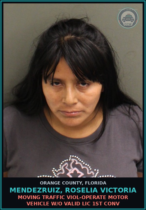 Booking mugshot of MENDEZRUIZ, ROSELIA VICTORIA in Orange County