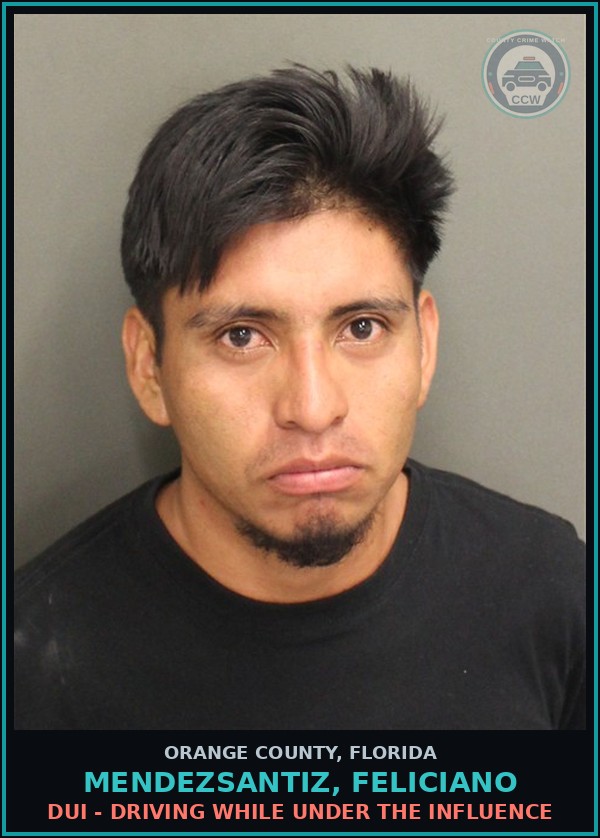 Booking mugshot of MENDEZSANTIZ, FELICIANO in Orange County