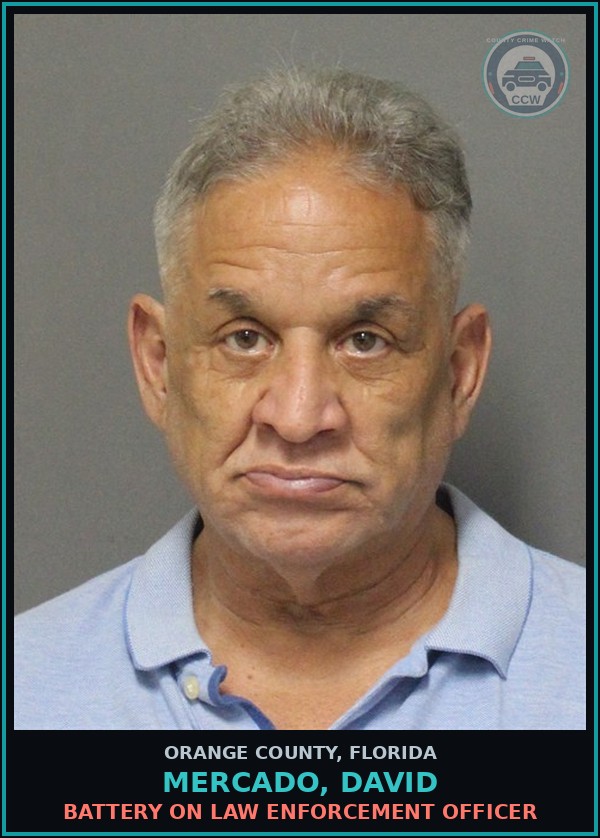 Booking mugshot of MERCADO, DAVID in Orange County