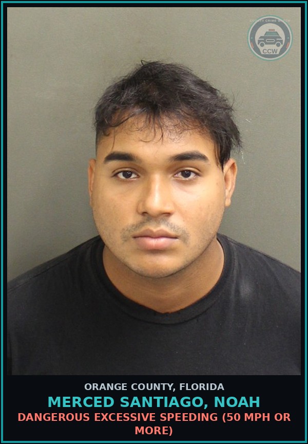 Booking mugshot of MERCED SANTIAGO, NOAH in Orange County