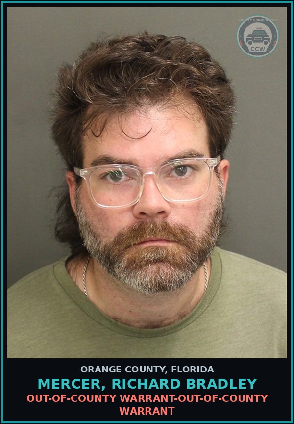 Booking mugshot of MERCER, RICHARD BRADLEY in Orange County