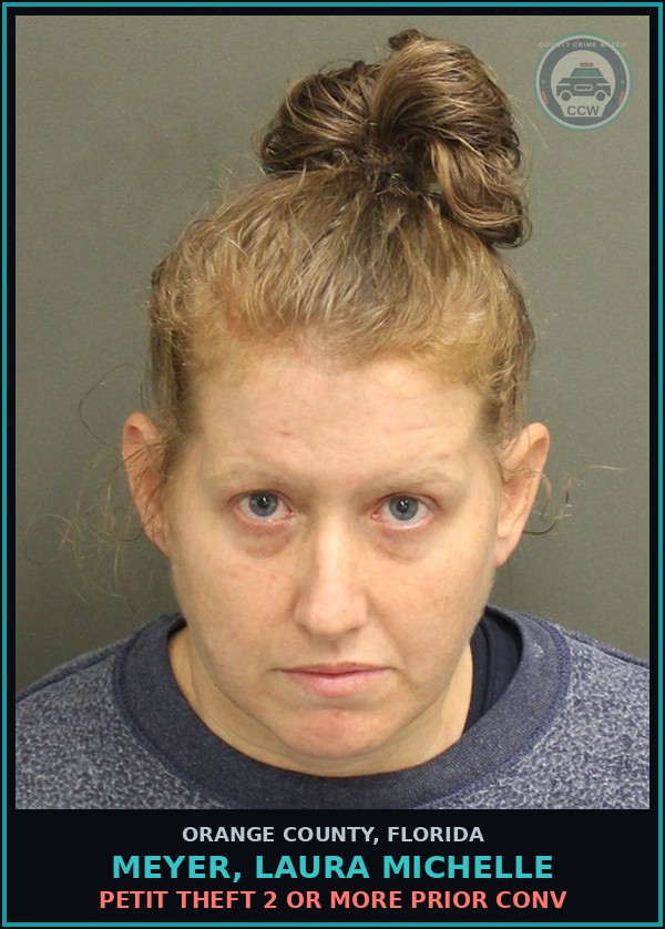 Booking mugshot of MEYER, LAURA MICHELLE in Orange County
