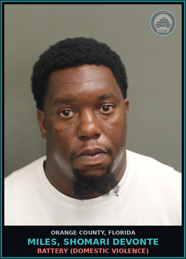 Booking mugshot of MILES, SHOMARI DEVONTE in Orange County