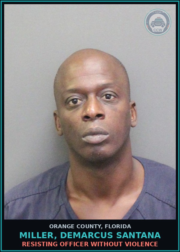 Booking mugshot of MILLER, DEMARCUS SANTANA in Orange County