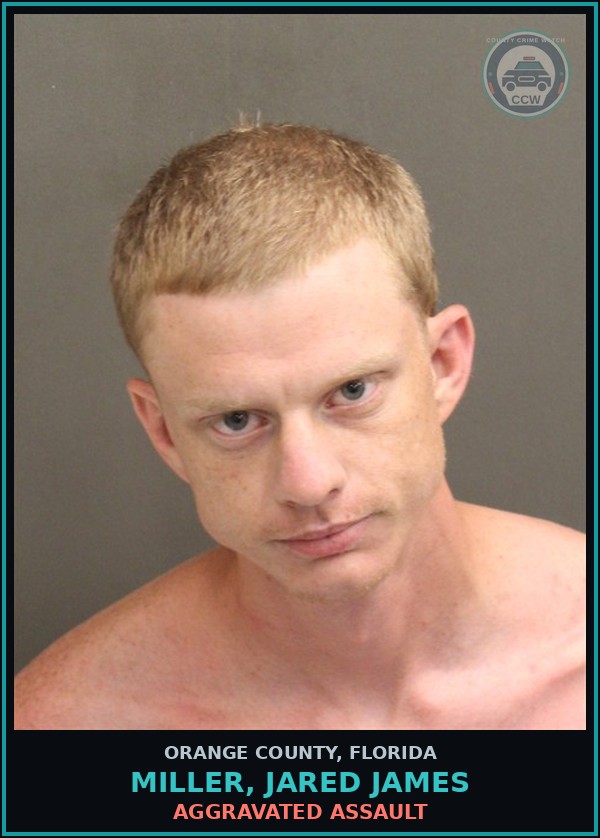 Booking mugshot of MILLER, JARED JAMES in Orange County