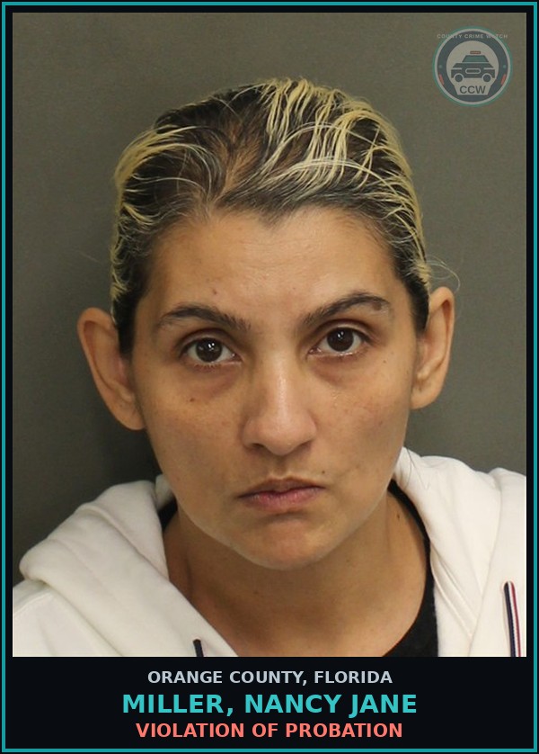 Booking mugshot of MILLER, NANCY JANE in Orange County