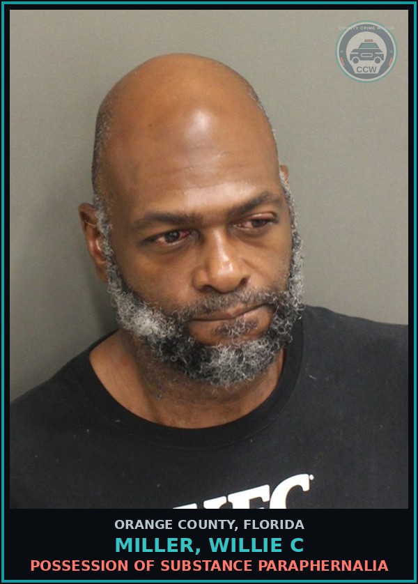 Booking mugshot of MILLER, WILLIE C in Orange County