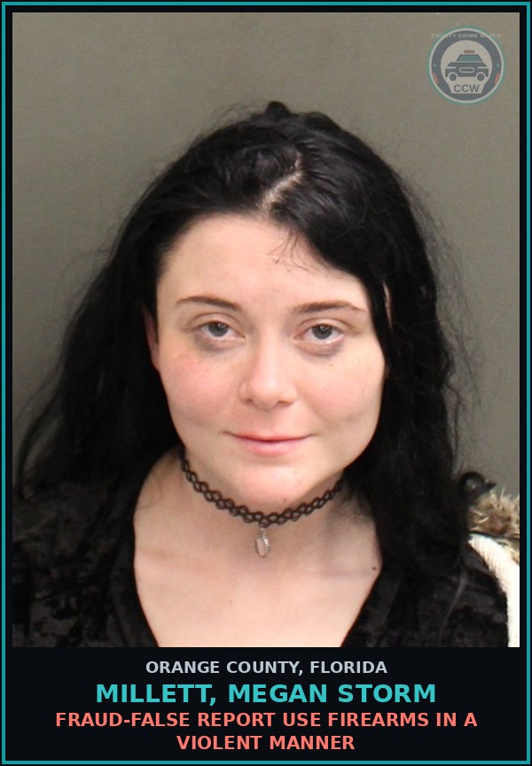 Booking mugshot of MILLETT, MEGAN STORM in Orange County