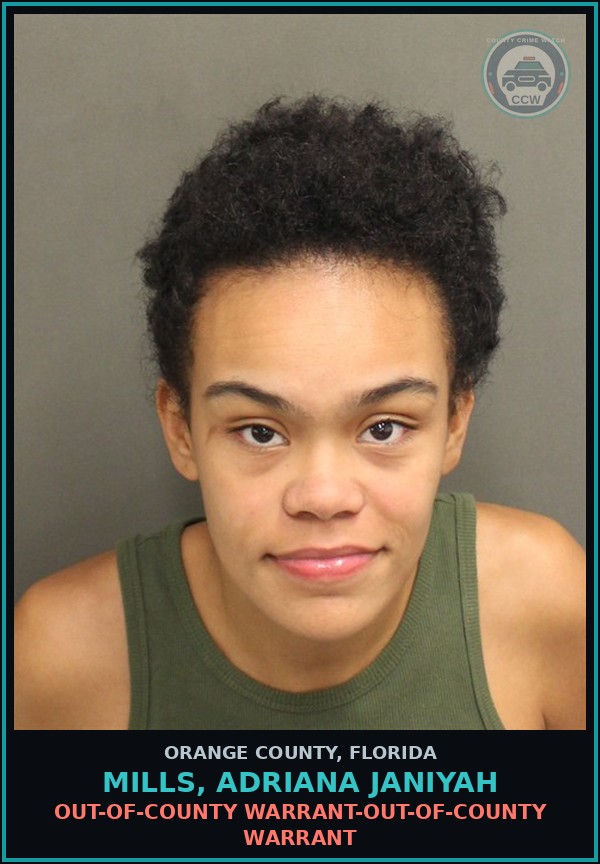 Booking mugshot of MILLS, ADRIANA JANIYAH in Orange County