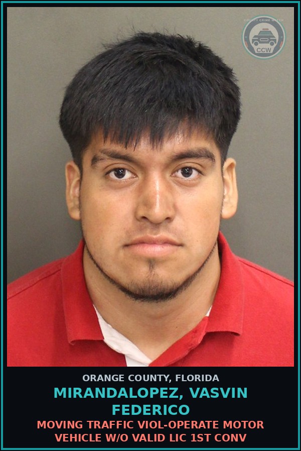 Booking mugshot of MIRANDALOPEZ, VASVIN FEDERICO in Orange County