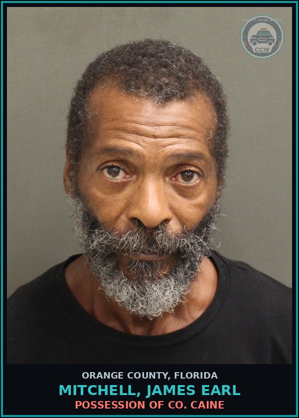 Booking mugshot of MITCHELL, JAMES EARL in Orange County