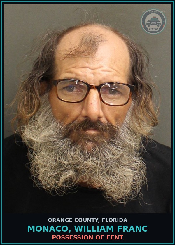 Booking mugshot of MONACO, WILLIAM FRANC in Orange County