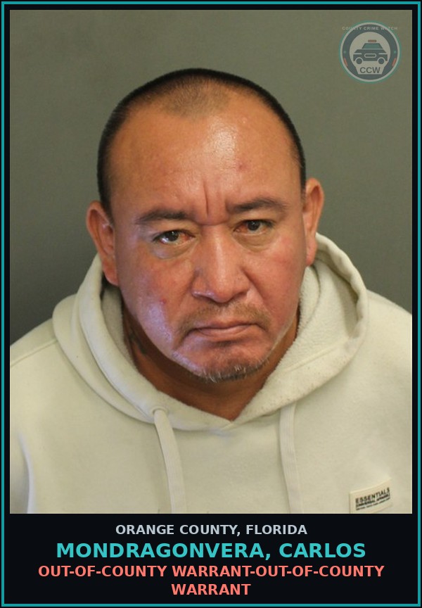 Booking mugshot of MONDRAGONVERA, CARLOS in Orange County
