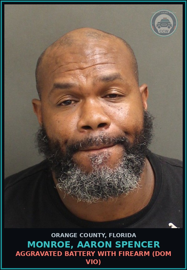Booking mugshot of MONROE, AARON SPENCER in Orange County