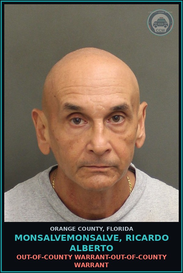 Booking mugshot of MONSALVEMONSALVE, RICARDO ALBERTO in Orange County