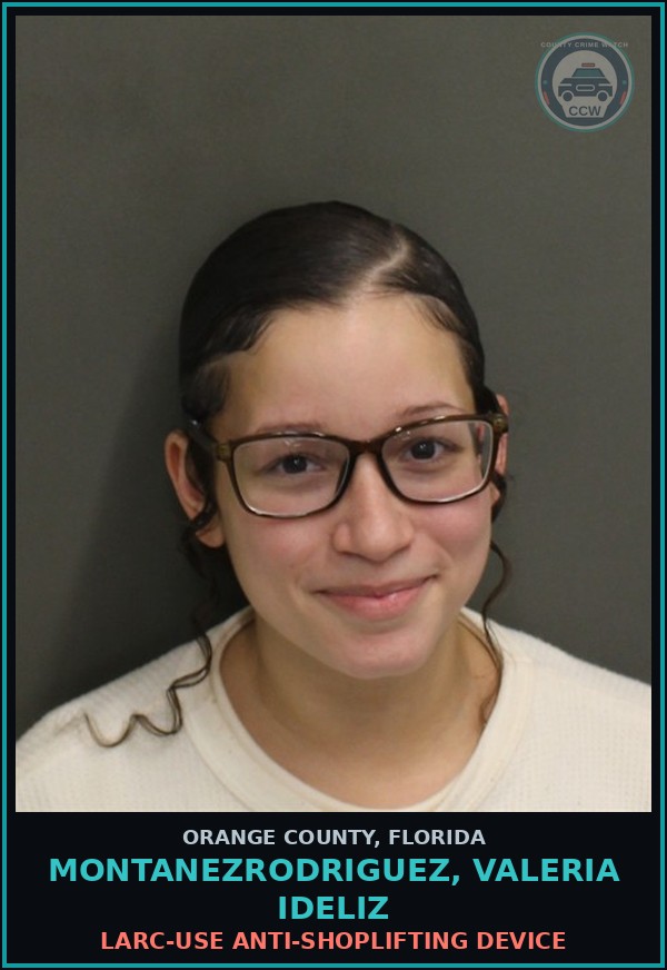 Booking mugshot of MONTANEZRODRIGUEZ, VALERIA IDELIZ in Orange County