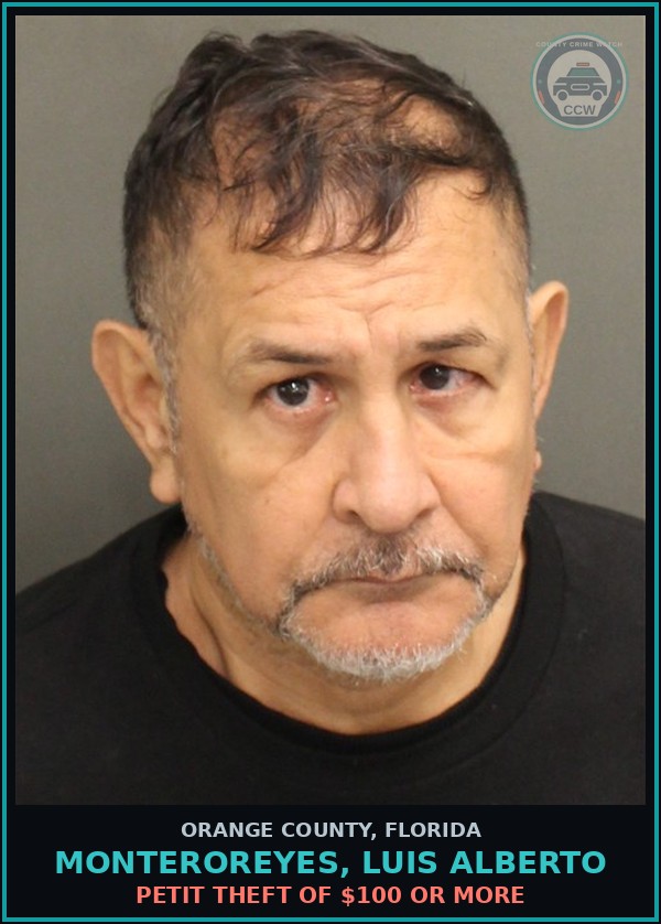Booking mugshot of MONTEROREYES, LUIS ALBERTO in Orange County