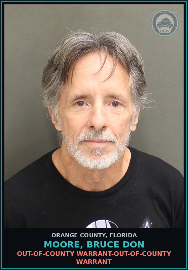 Booking mugshot of MOORE, BRUCE DON in Orange County