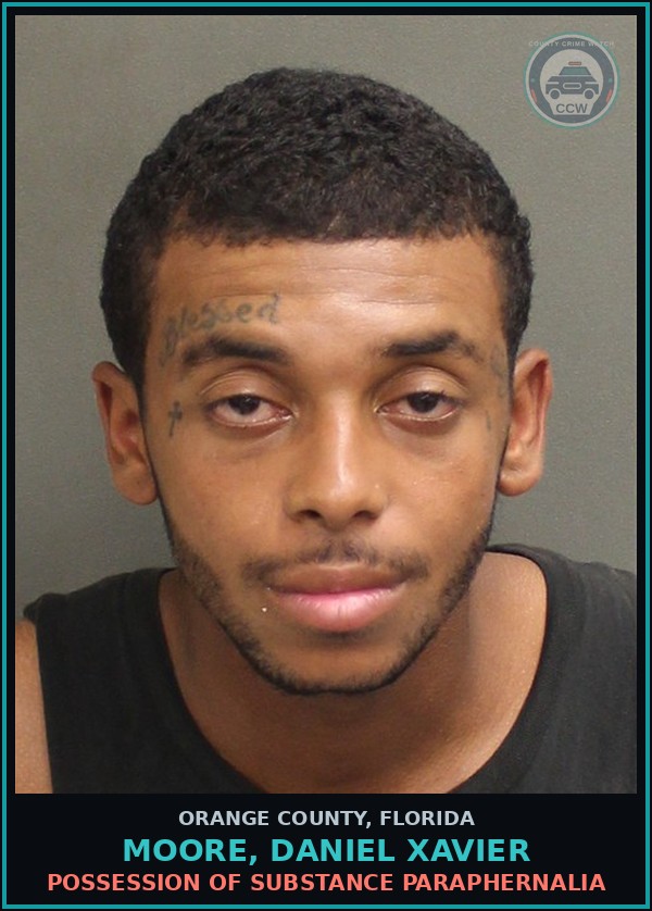 Booking mugshot of MOORE, DANIEL XAVIER in Orange County