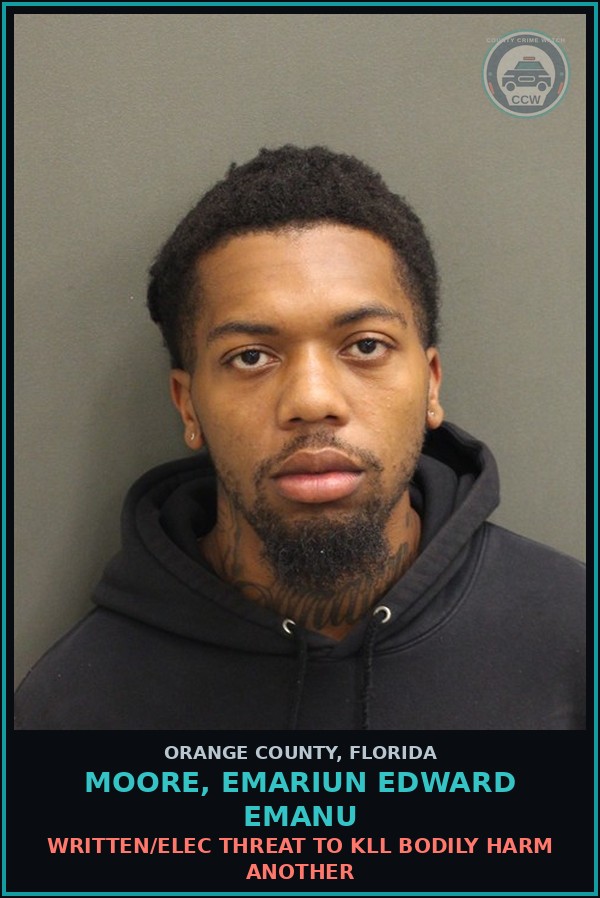 Booking mugshot of MOORE, EMARIUN EDWARD EMANU in Orange County