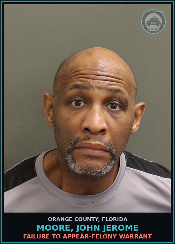 Booking mugshot of MOORE, JOHN JEROME in Orange County